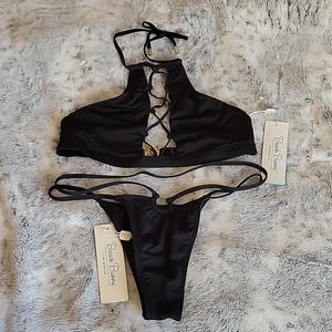 Beach bunny black bikini. Size small.